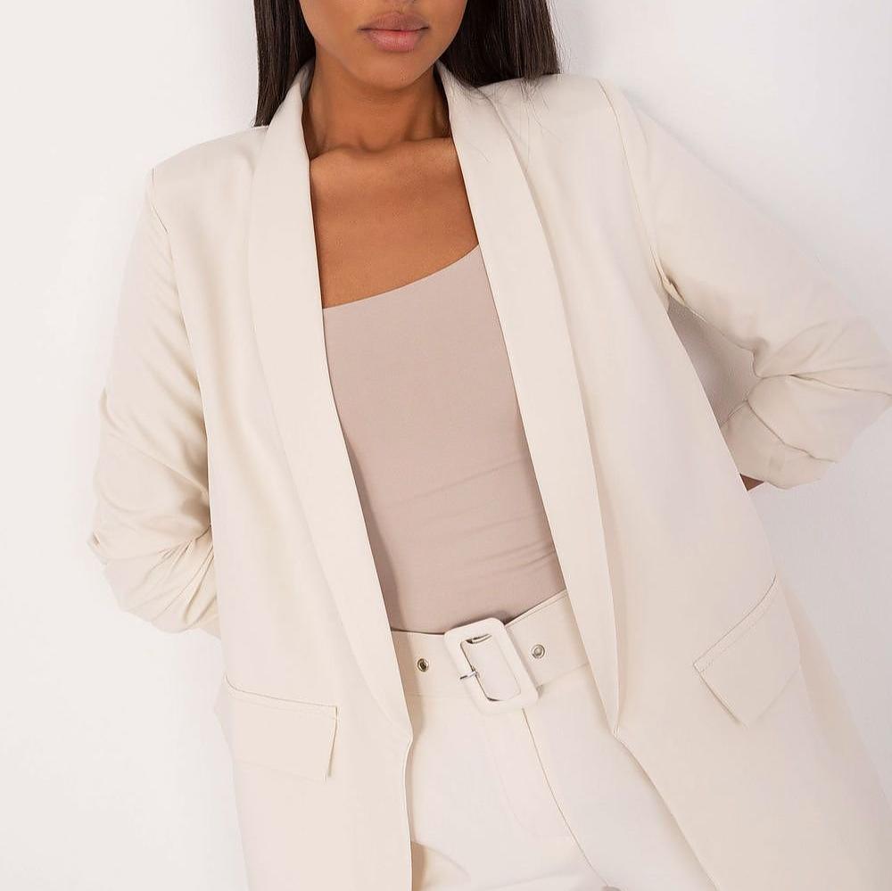 Krohn-e | Blazer mit Offener Vorderseite Leicht und Stilvoll Perfekt für Lagenlook