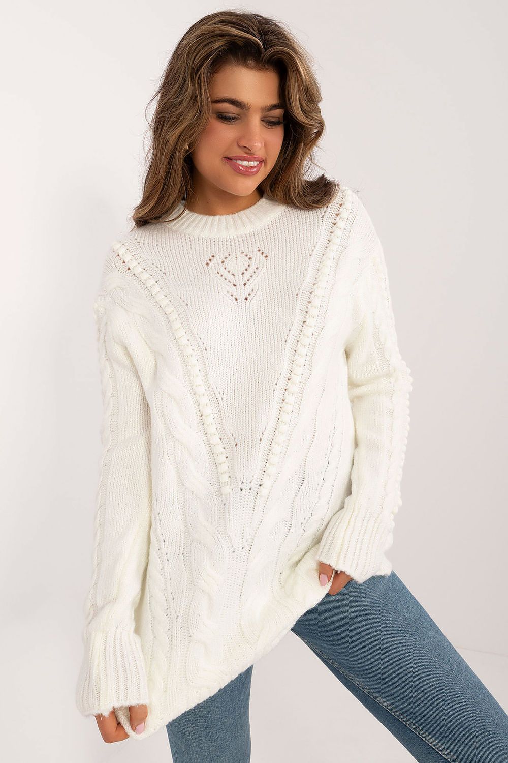 Krohn-e | Strickkleid mit Kabelmuster Warm und Komfortabel Eleganter Stil