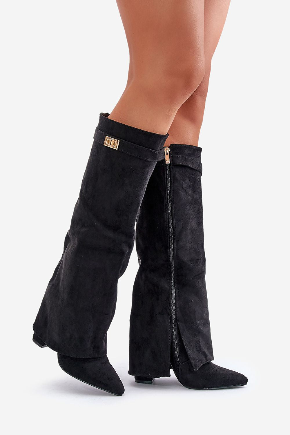 Krohn-e | Elegante Kniehoge Stiefel mit Riemchen