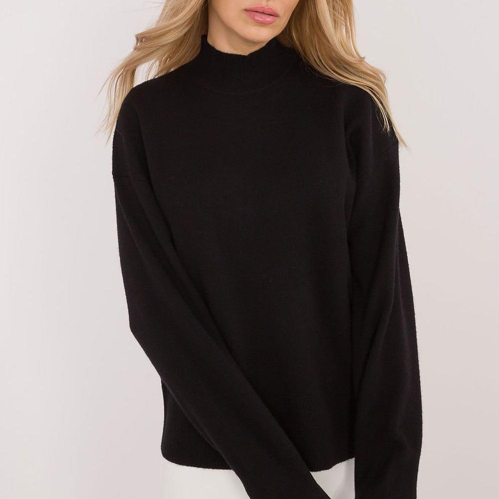 Krohn-e | Strickpullover mit Hohem Kragen Lässige Passform Soft und Bequem