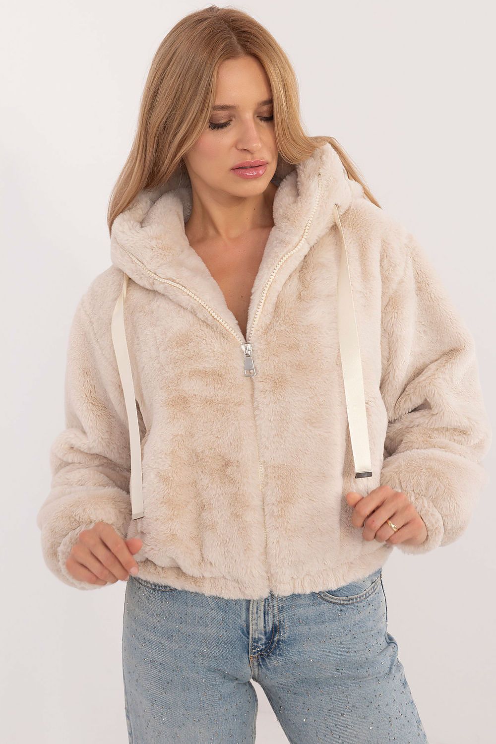 Krohn-e | Plüschjacke mit Kapuze Weich und Warm Lässiger Komfort