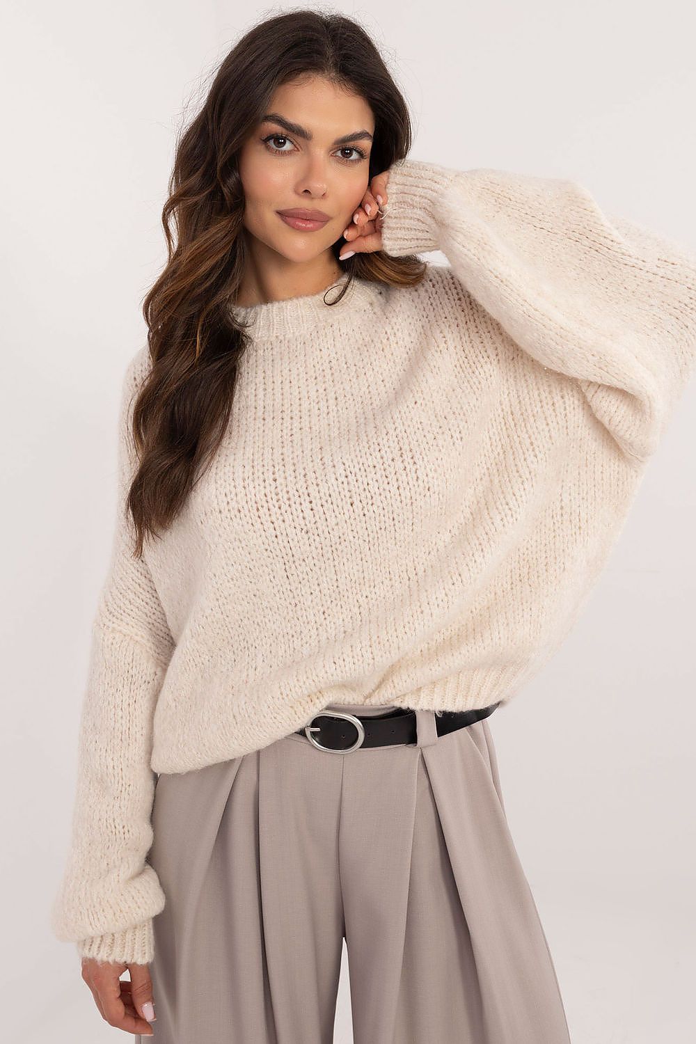 Krohn-e | Strickpullover mit Lockere Passform Weiches Strick Hygge und Komfort