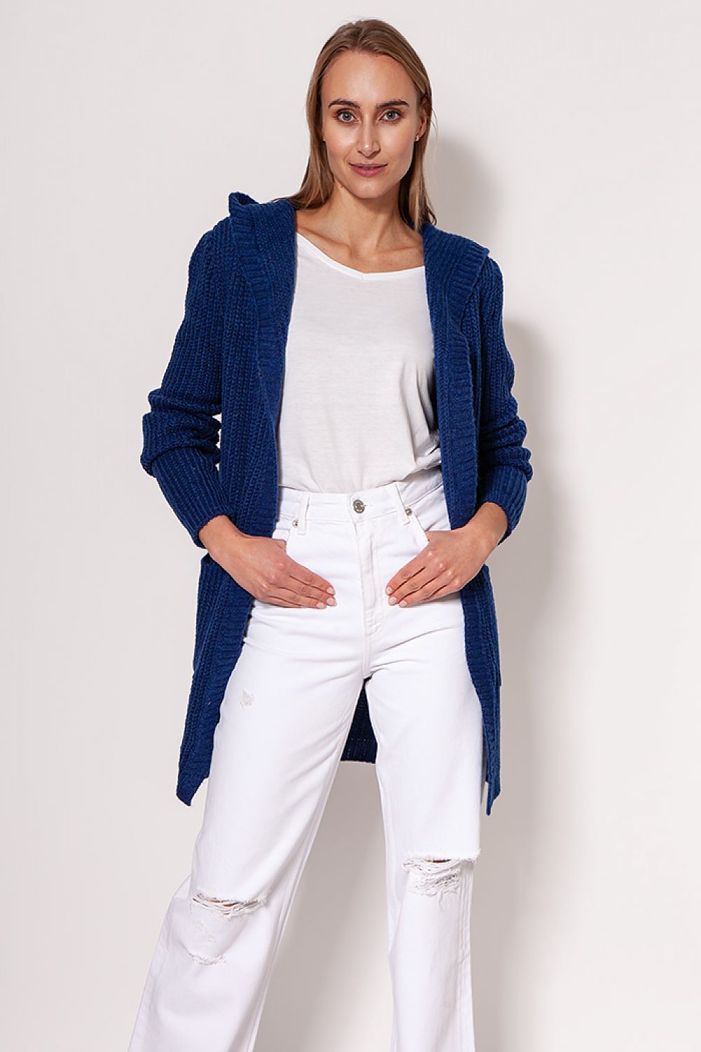 Krohn-e | Strickjacke mit Kapuze Soft und Warm Lässiger Look