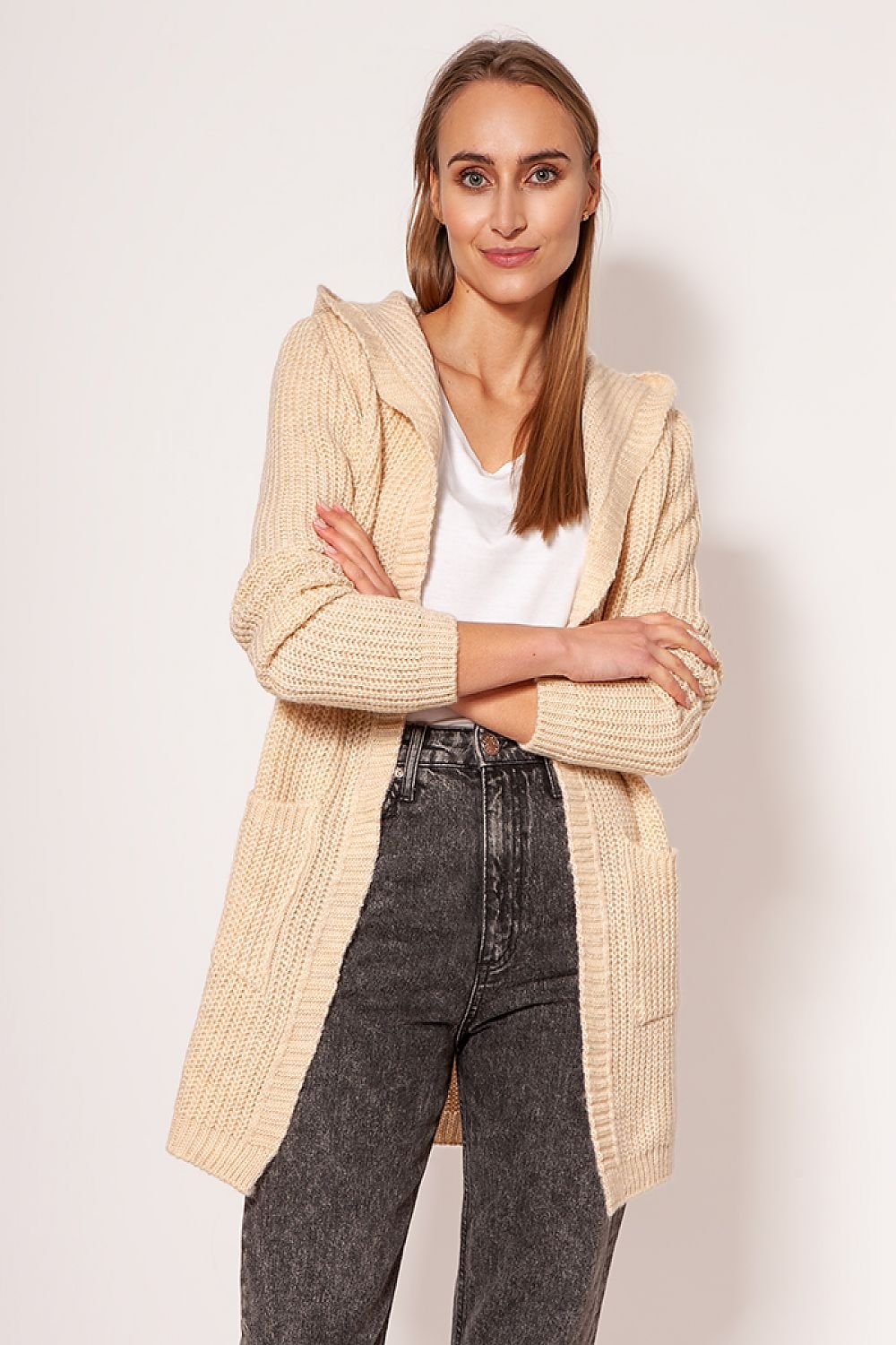 Krohn-e | Strickjacke mit Kapuze Soft und Warm Lässiger Look
