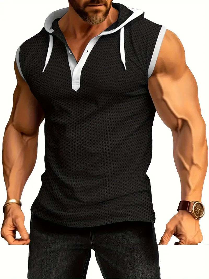 Herren Kapuzen-Muskelshirt ohne Ärmel