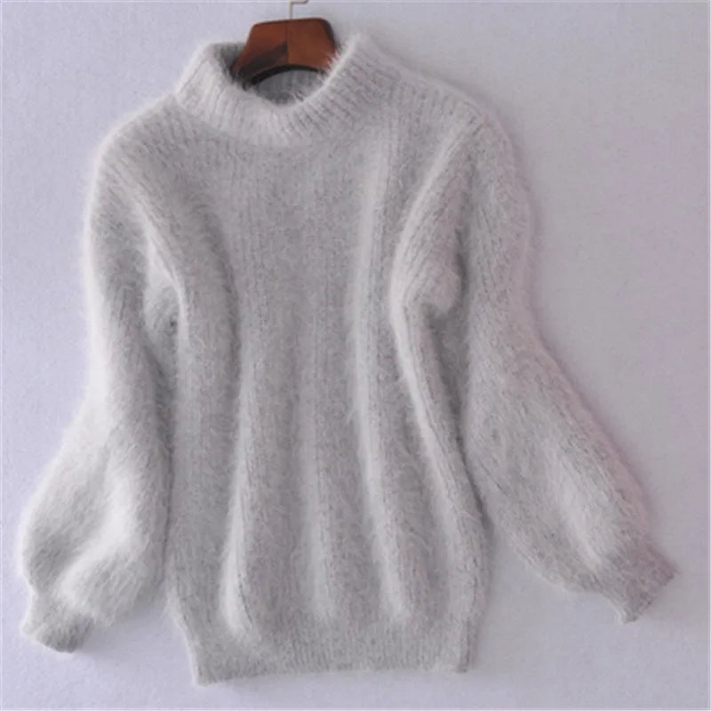 Krohn-e | Teddy Damenpullover mit Kragen und Langen Ärmeln