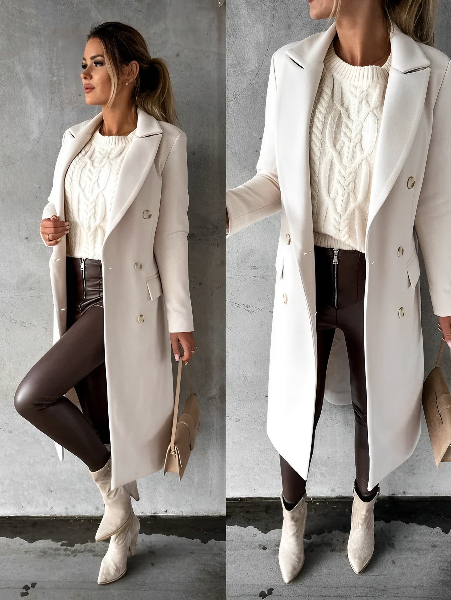 Krohn-e | Damen Doppelreihiger Mantel