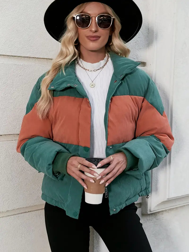 Krohn-e | Farbblock Steppjacke