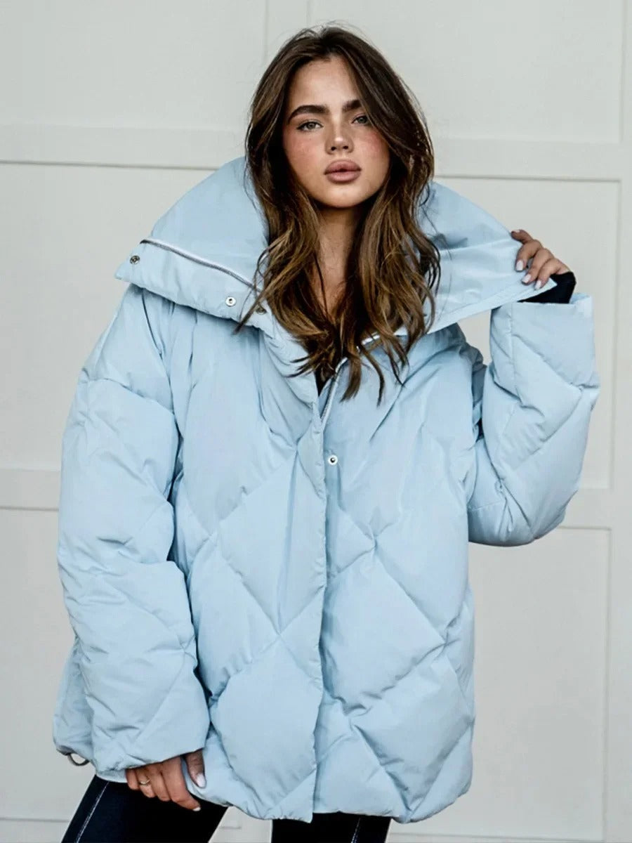 Krohn-e | Übergroße Pufferjacke mit Reißverschluss