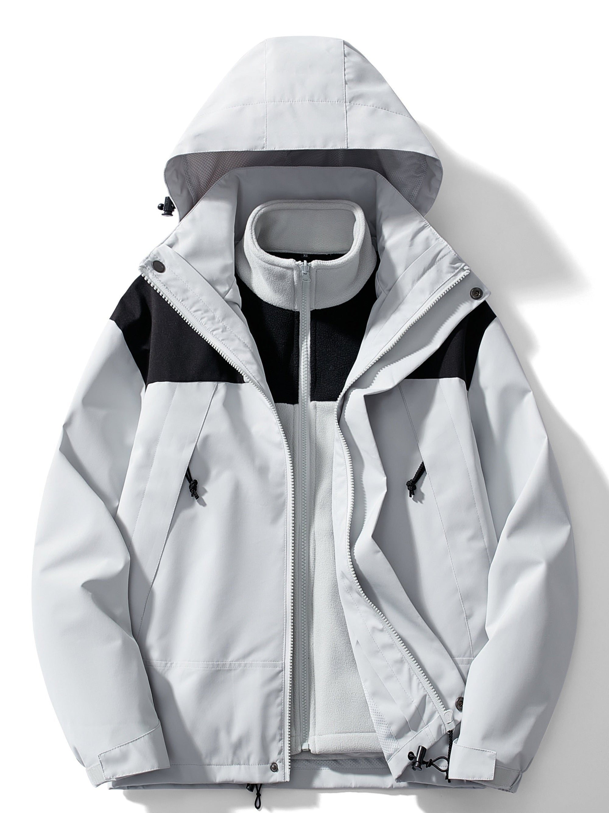 Krohn-e | Casual 3-In-1 Winterjacke mit Kapuze für Damen Ideal für Herbst Winter
