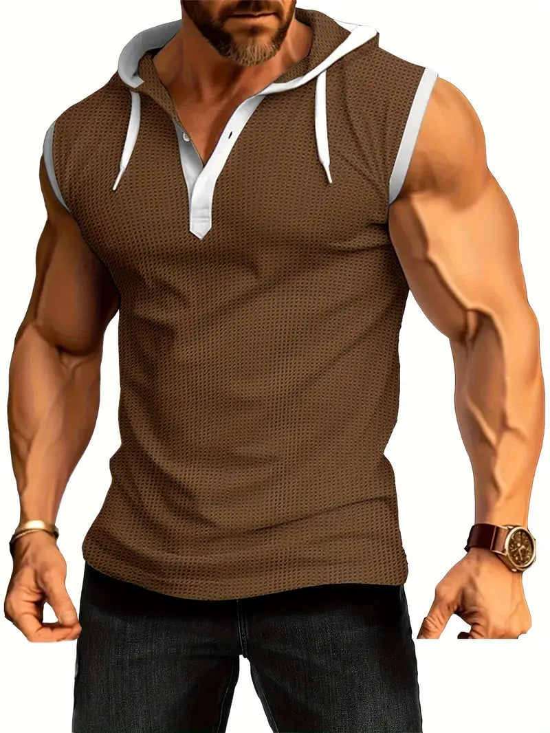Herren Kapuzen-Muskelshirt ohne Ärmel