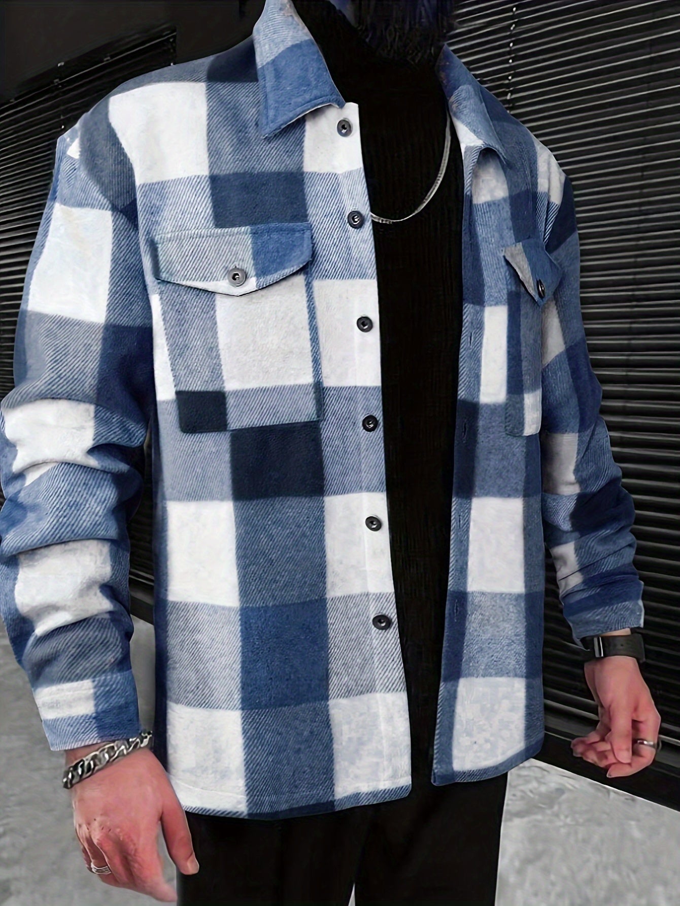 Krohn-e | Karierter Hemdjacke Baumwolle Lässig und Trendy