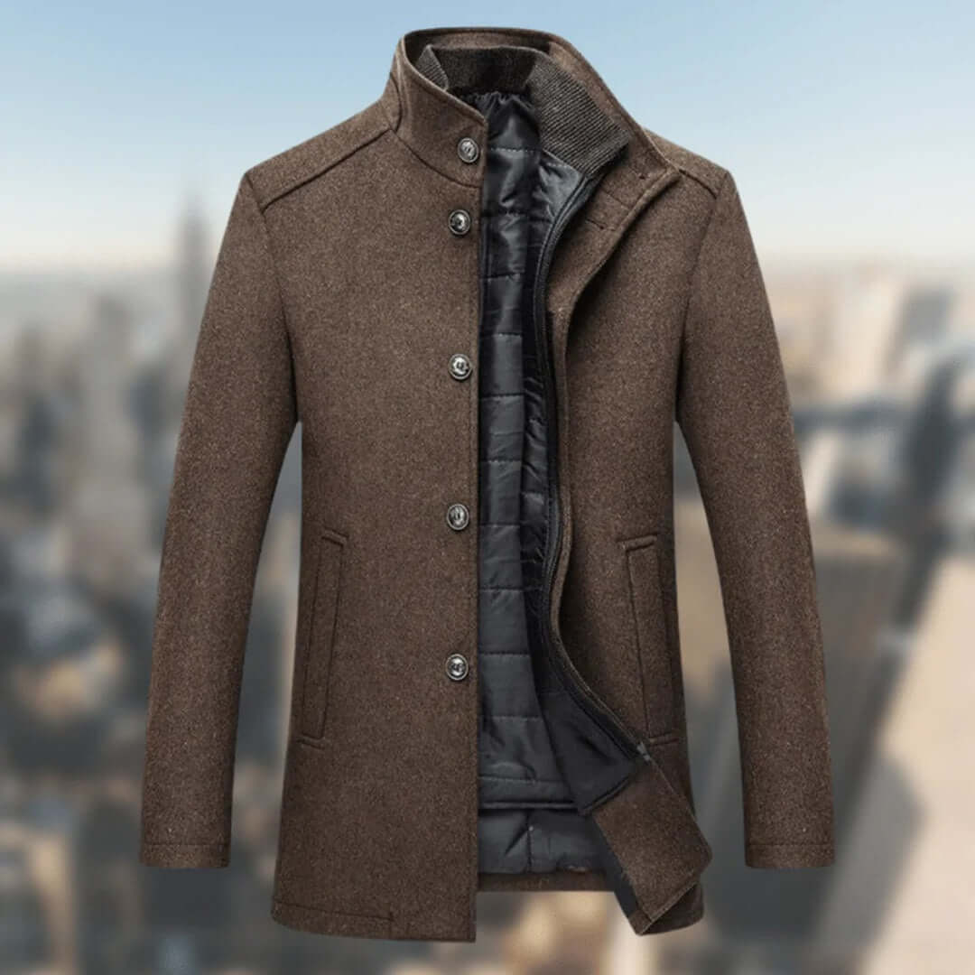Krohn-e | Herren Warmer Wintermantel mit Stehkragen