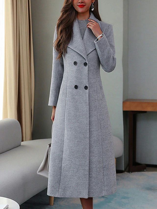 Wärmer Wollmantel für Damen