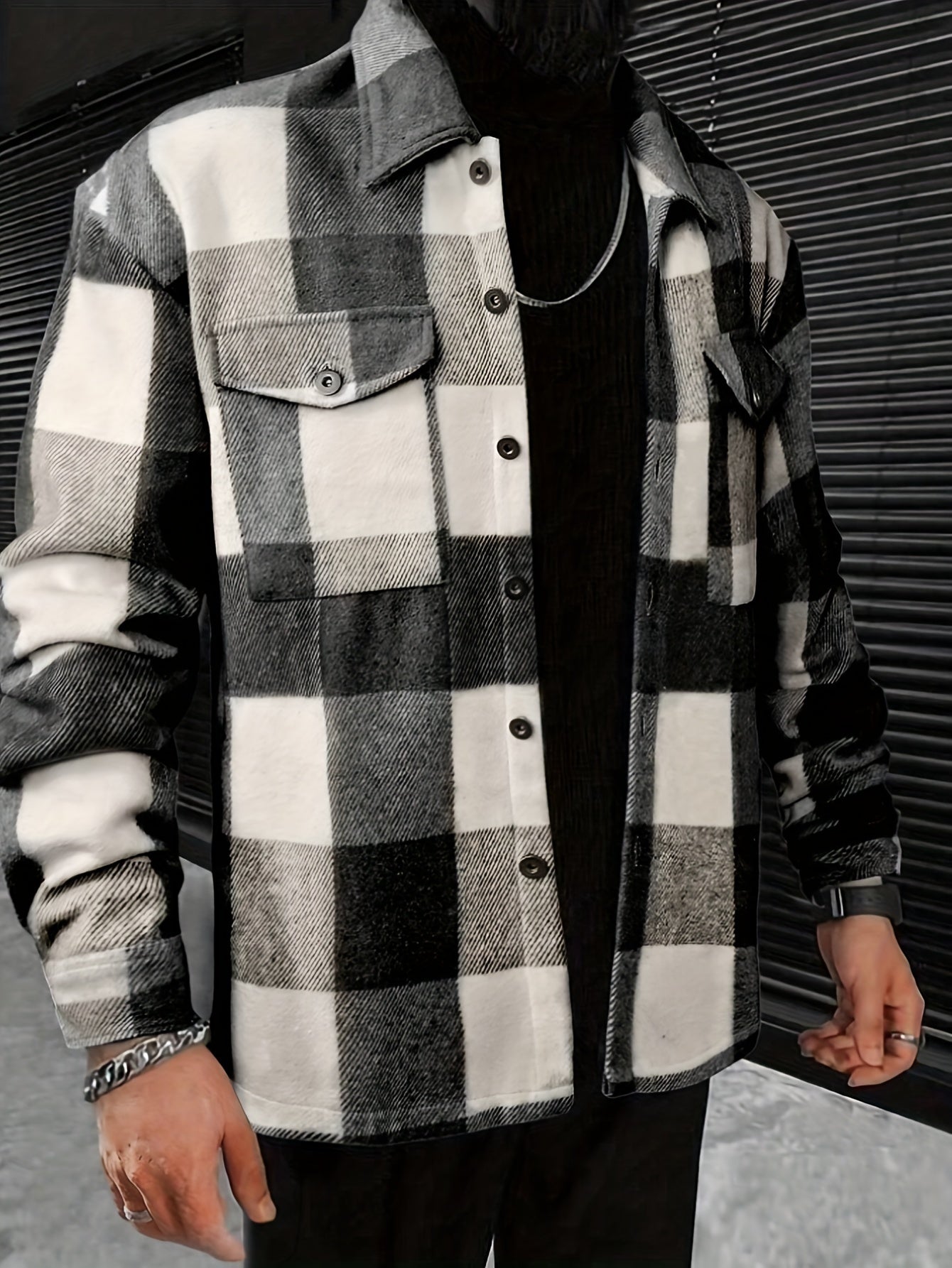 Krohn-e | Karierter Hemdjacke Baumwolle Lässig und Trendy