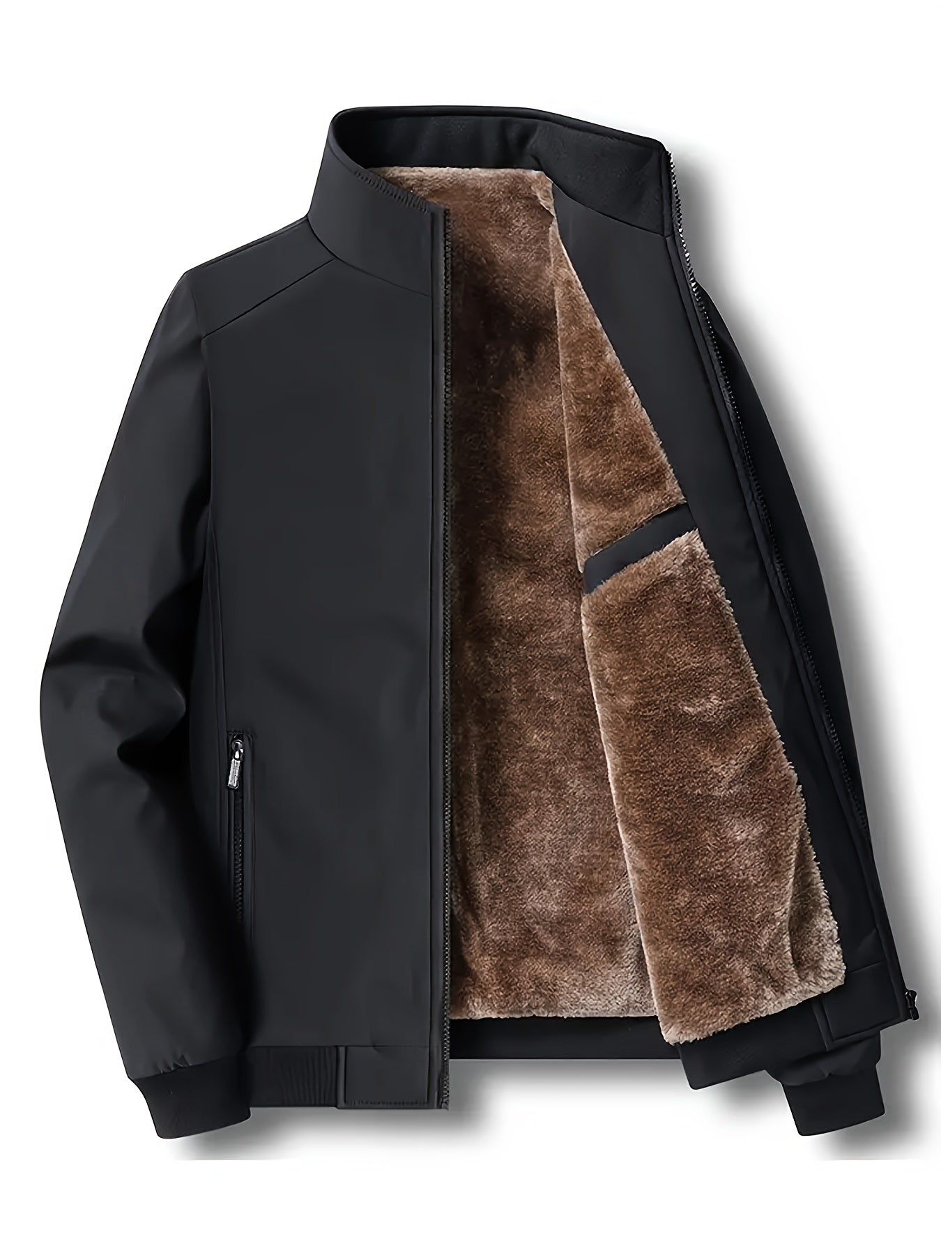 Krohn-e | Winddichte Jacke mit Imitiertem Pelzfutter Polyester Warm und Komfortabel