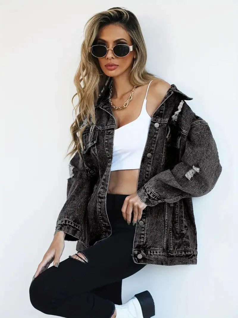 Krohn-e | Oversized Jeansjacke für Damen