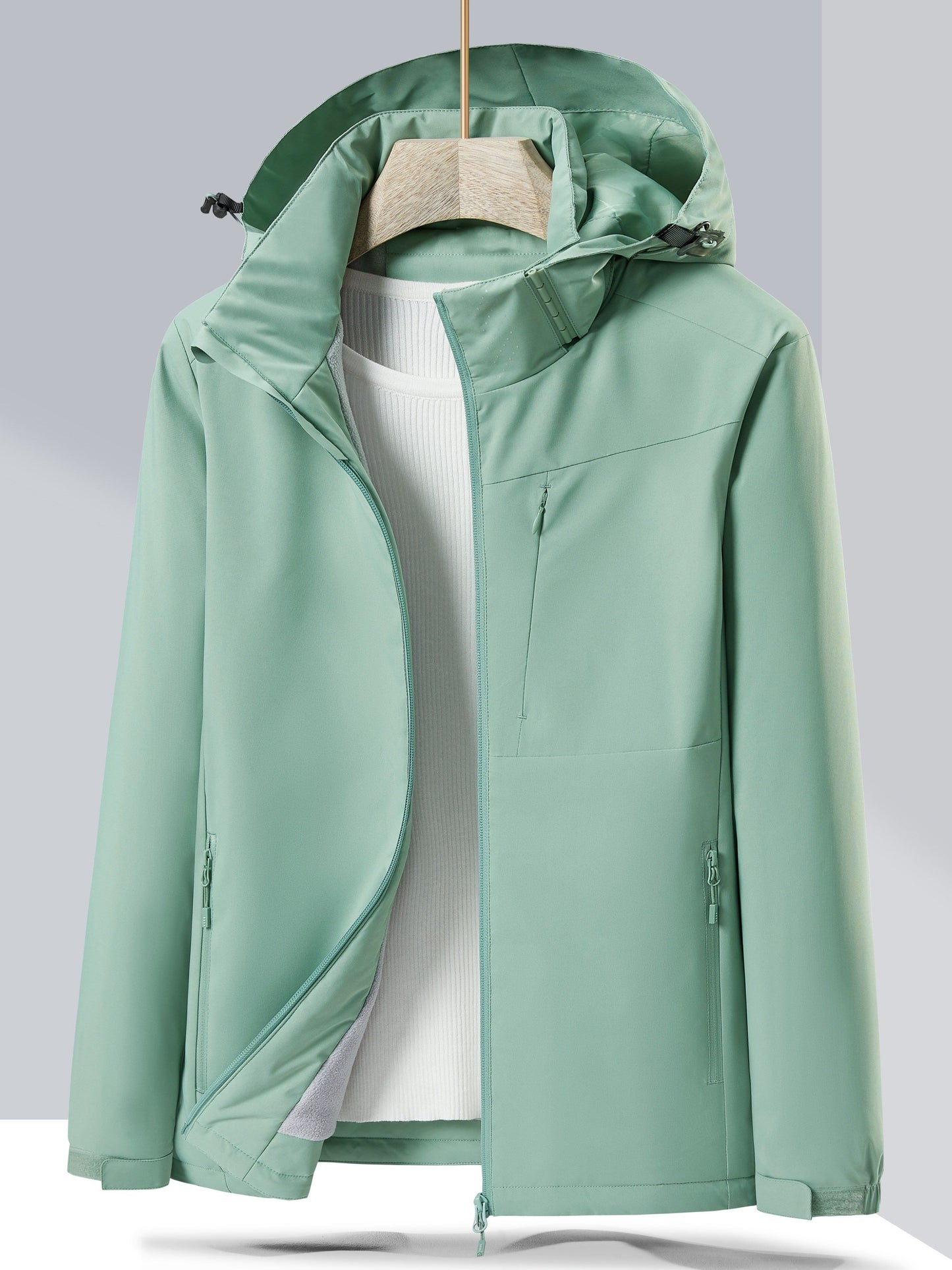 Krohn-e | Wasserdichter Winter-Casual mit Kapuze und Fleece-Futter für Frauen Ideal für Herbst und Winter