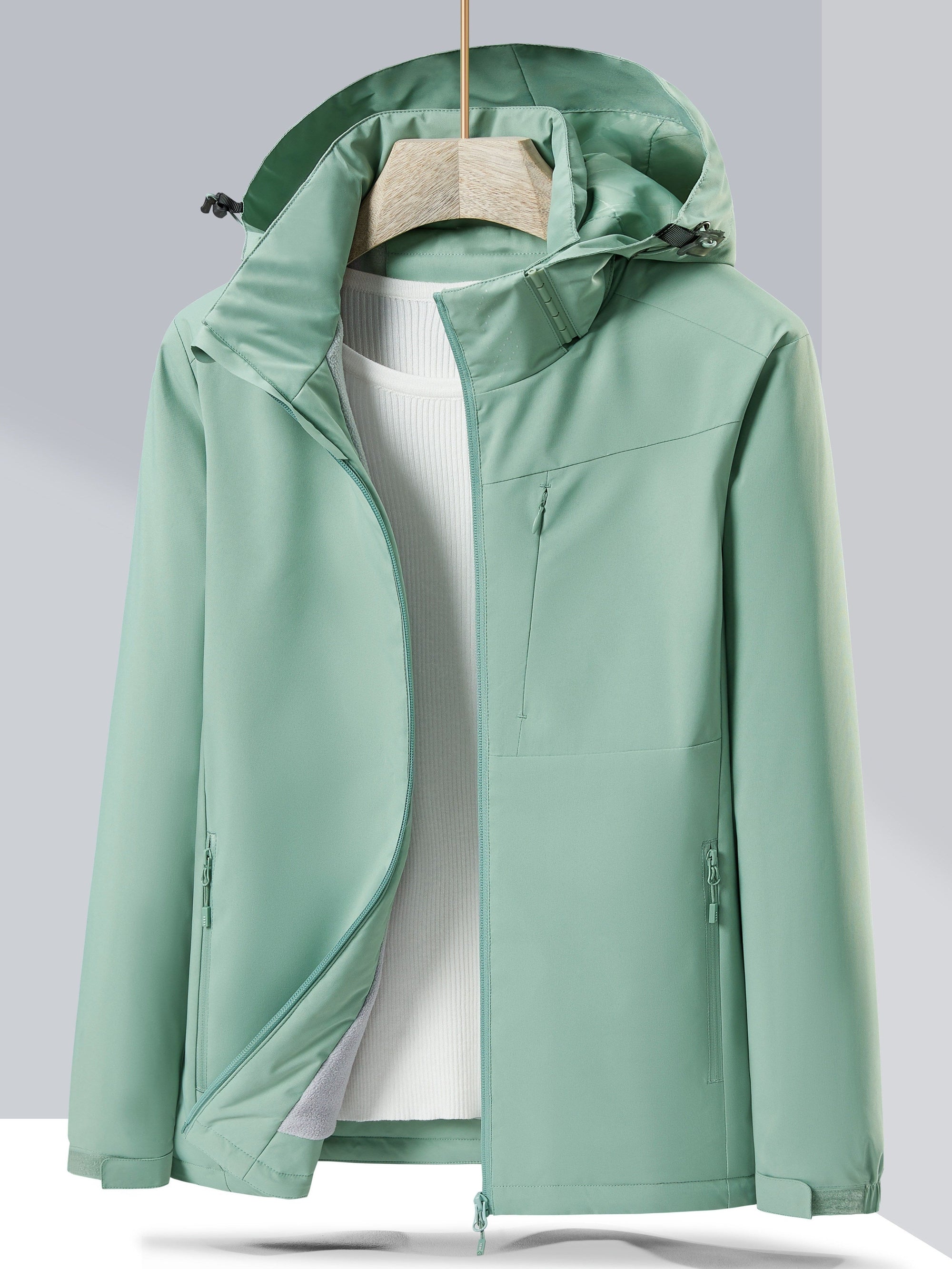Krohn-e | Wasserdichter Winter-Casual mit Kapuze und Fleece-Futter für Frauen Ideal für Herbst und Winter