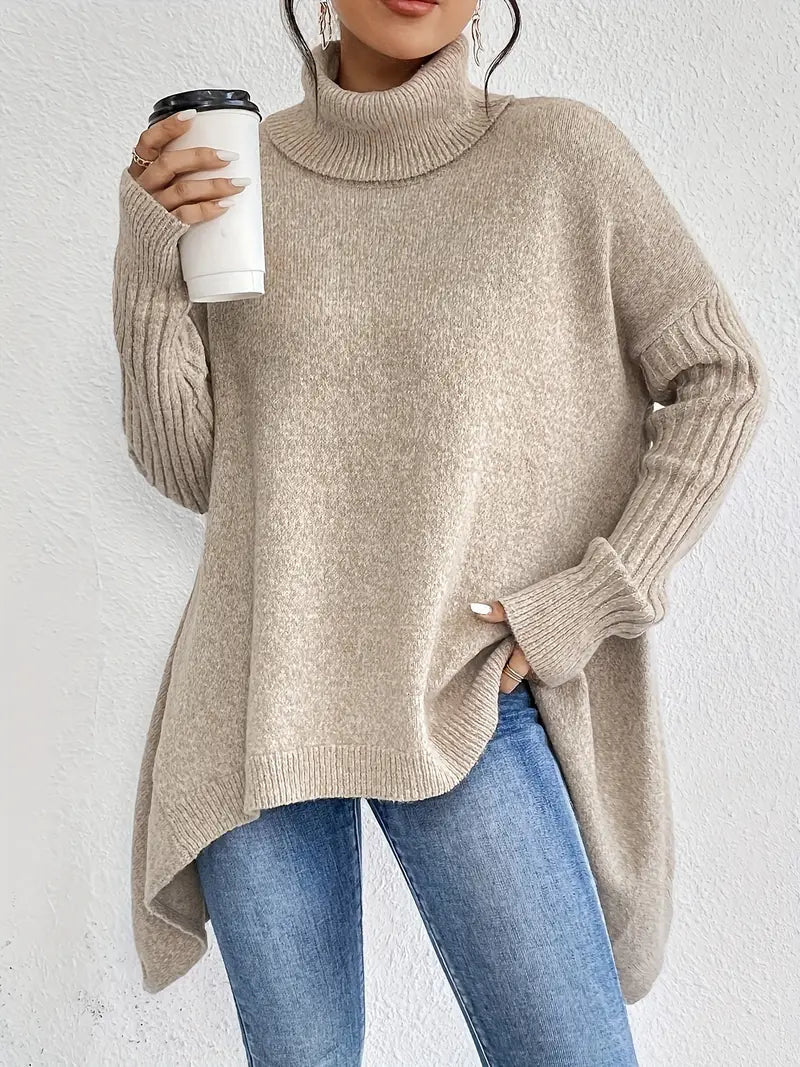 Krohn-e | langer Rollkragenpullover für den täglichen Komfort
