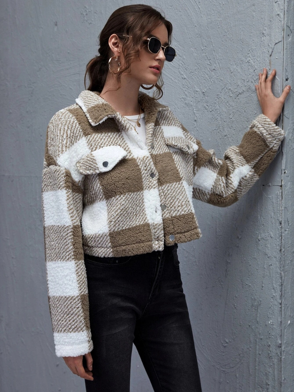 Krohn-e | Karierter Button-Down-Kragenjacke