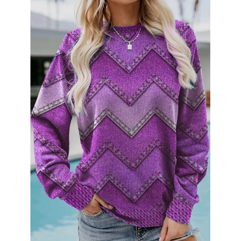 Krohn-e | Lässiges Sweatshirt mit Zigzag-denimlook Weich und Trendy Perfekt für Den Alltag
