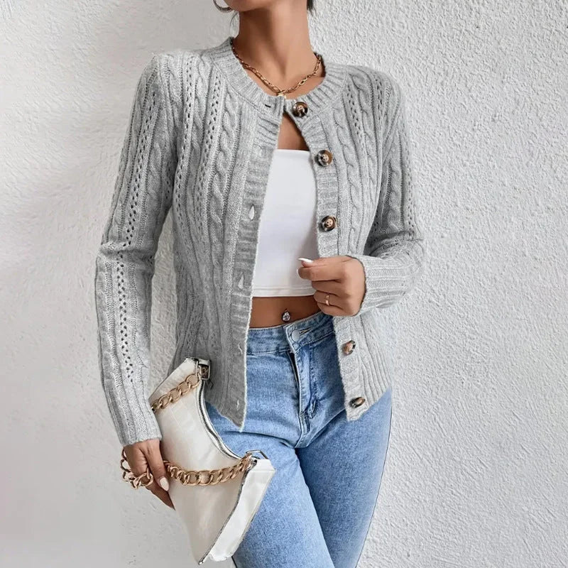 Krohn-e | Strickjacke mit Knöpfen für Damen