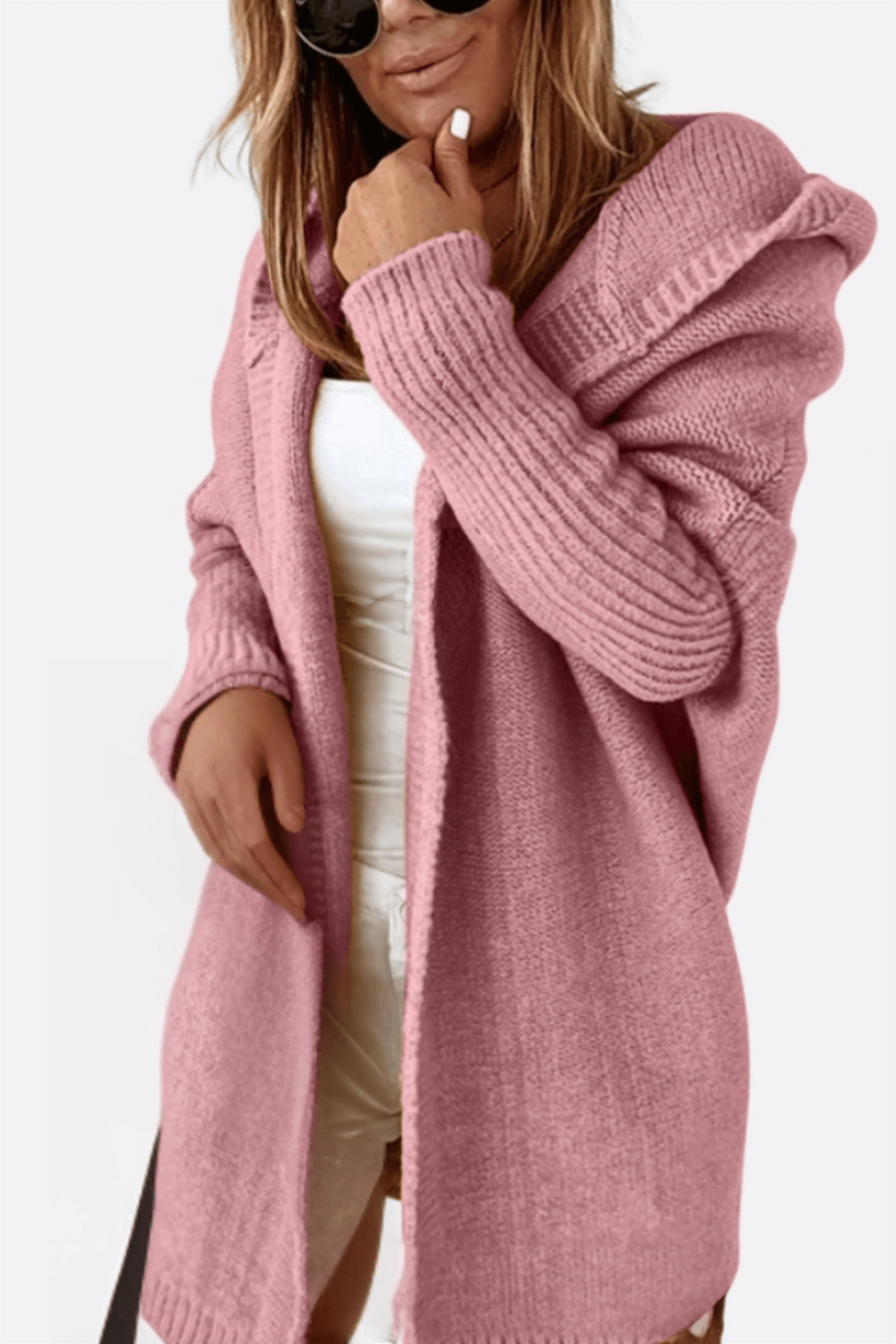 Krohn-e | Damen Strickkapuzenmantel