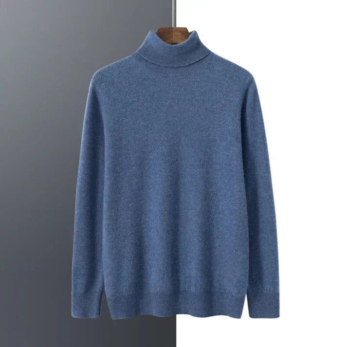 Edler Herrenpullover aus Kaschmir mit Rollkragen