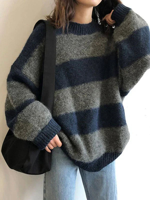 Krohn-e | Eleganter Übergroßer Strickpullover für Damen