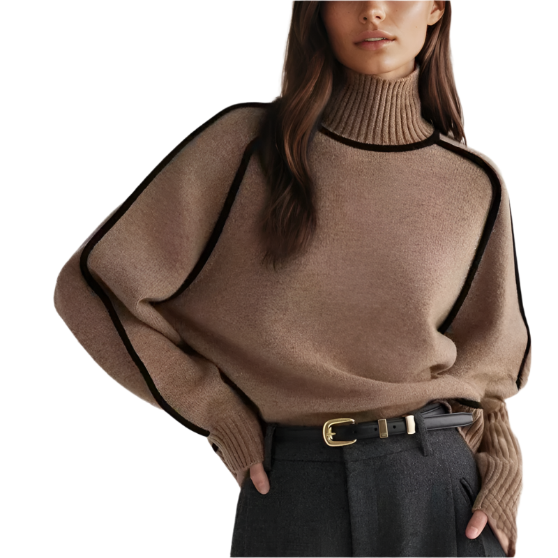 Krohn-e | Luxuriöser Weicher Rollkragenpullover für Damen