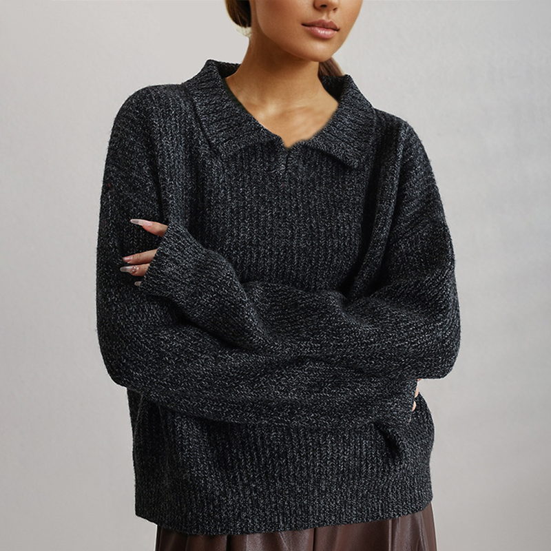 Krohn-e | Strick Lockerer Pullover mit Langen Ärmeln