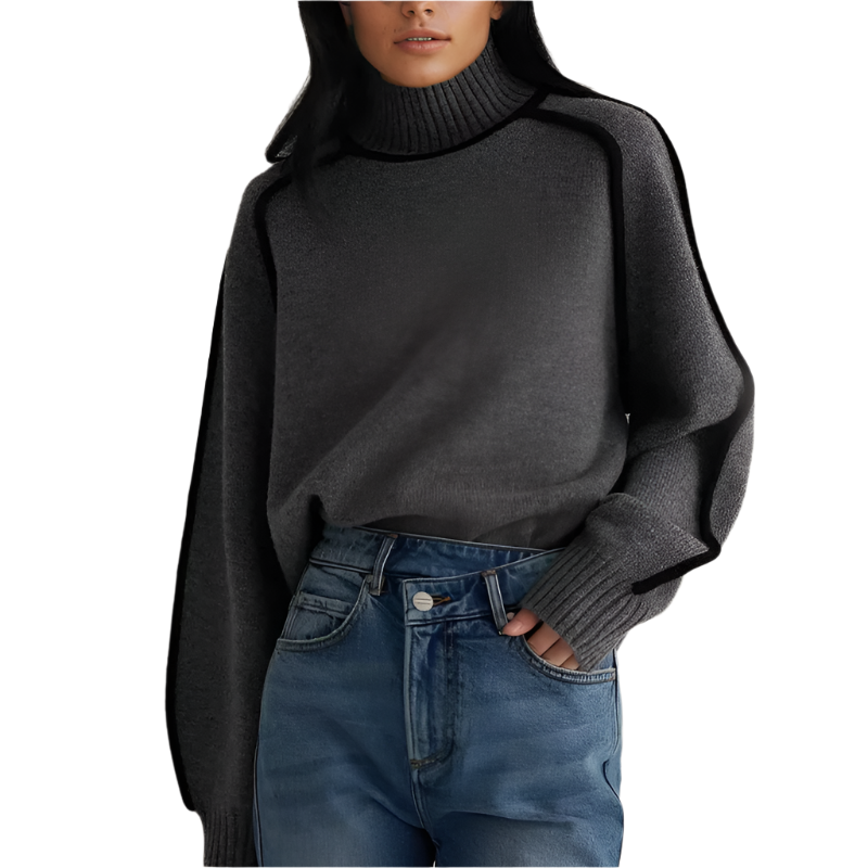 Krohn-e | Luxuriöser Weicher Rollkragenpullover für Damen