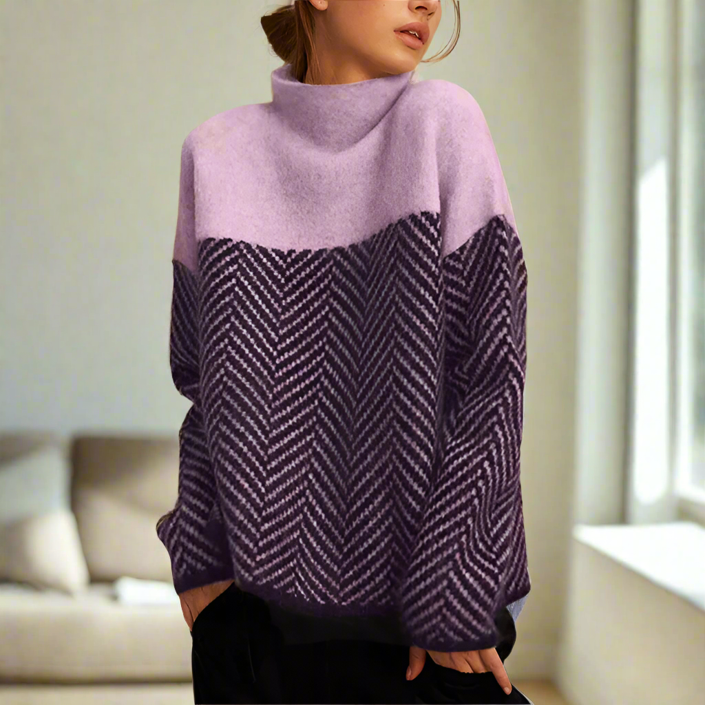 Pullover mit Rollkragen und Zickzackmuster von Céline™
