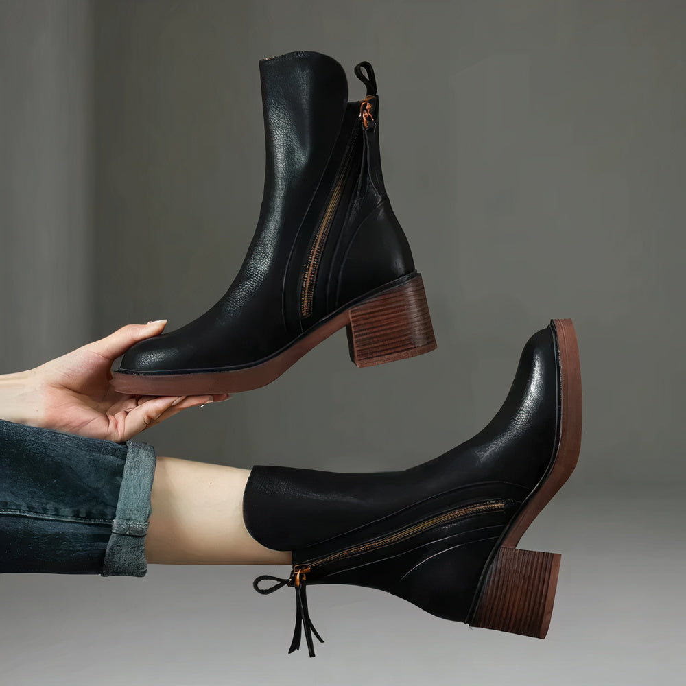 Hella Damen-Stiefeletten aus Leder im Casual-Stil