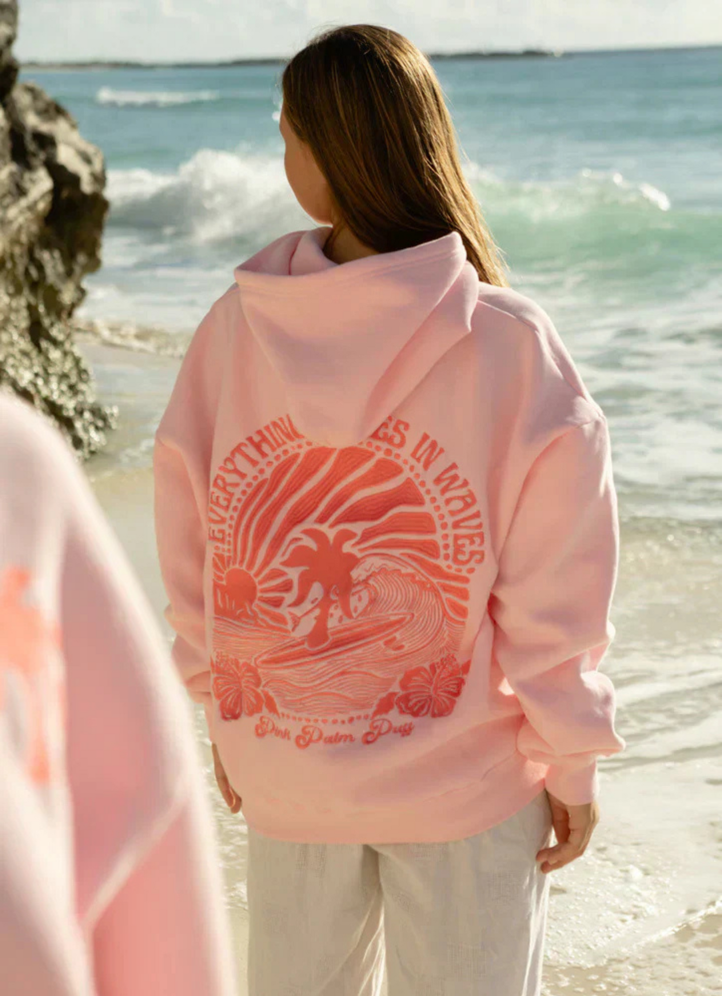 Weißer Damen Kapuzenpullover von Fudus in Übergröße