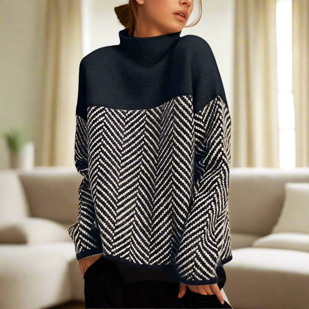 Pullover mit Rollkragen und Zickzackmuster von Céline™