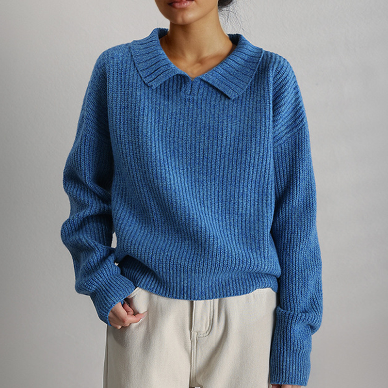 Krohn-e | Strick Lockerer Pullover mit Langen Ärmeln