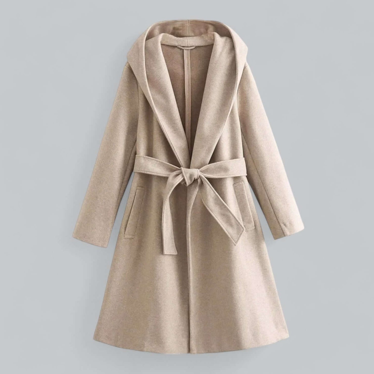 Krohn-e | Damen Kapuzen Lang Trenchcoat