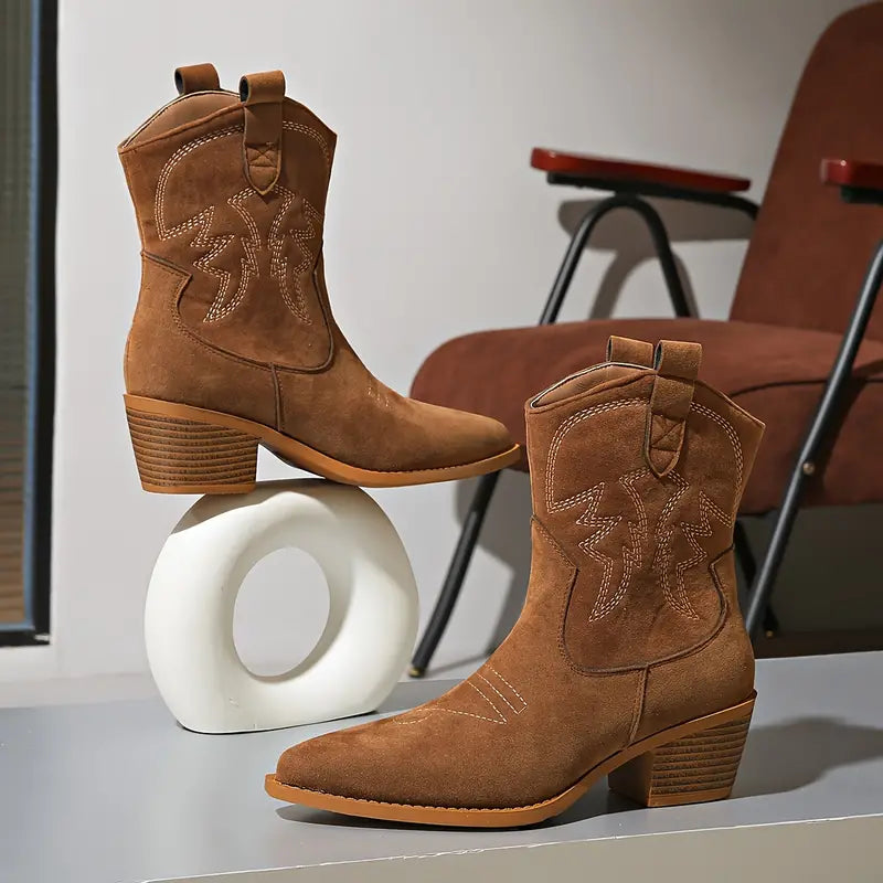 Krohn-e | Bestickte Westernstiefel für Damen