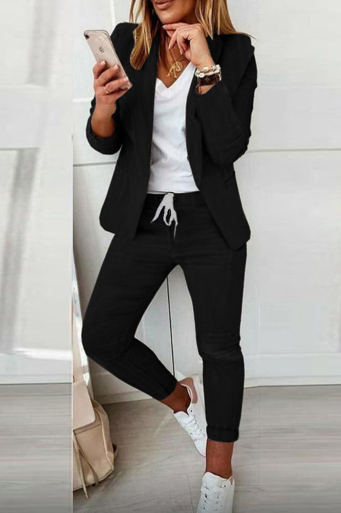 Krohn-e | Blazer Mantel & Kordelzughose Satz