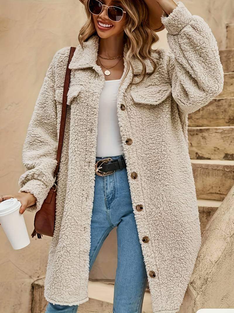 Krohn-e | Übermantel Damen Sommerliche Chic Luftige Textur Perfekt für Kühlere Sommertage