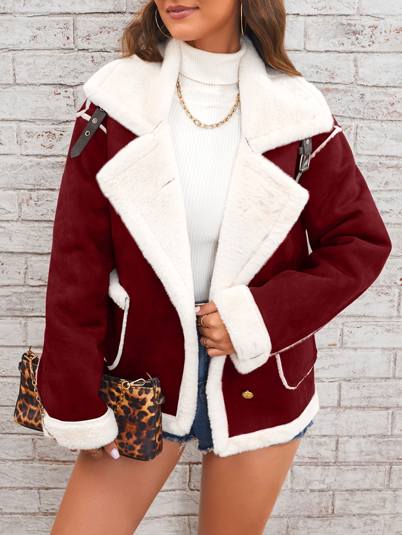 Krohn-e | Winterjacke für Damen - gemütlich mit Schafsfellkragen