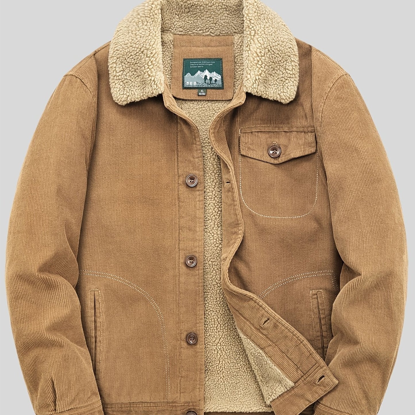 Krohn-e | Herren Fleece-Weste mit Knöpfen Warm und Elegant