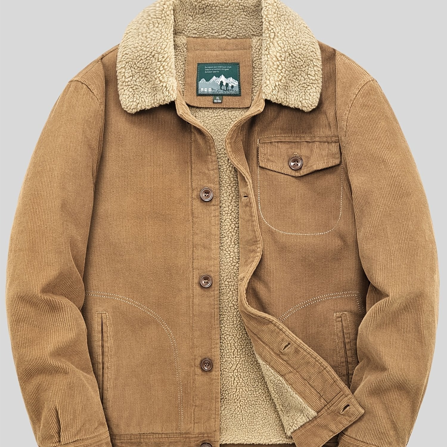 Krohn-e | Herren Fleece-Weste mit Knöpfen Warm und Elegant