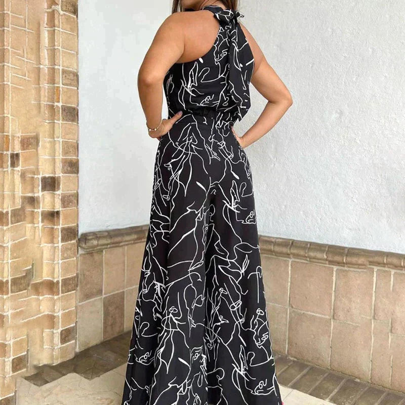 Trendiger Sommer-Overall Tessa mit stilvollem Druck für modebewusste Frauen