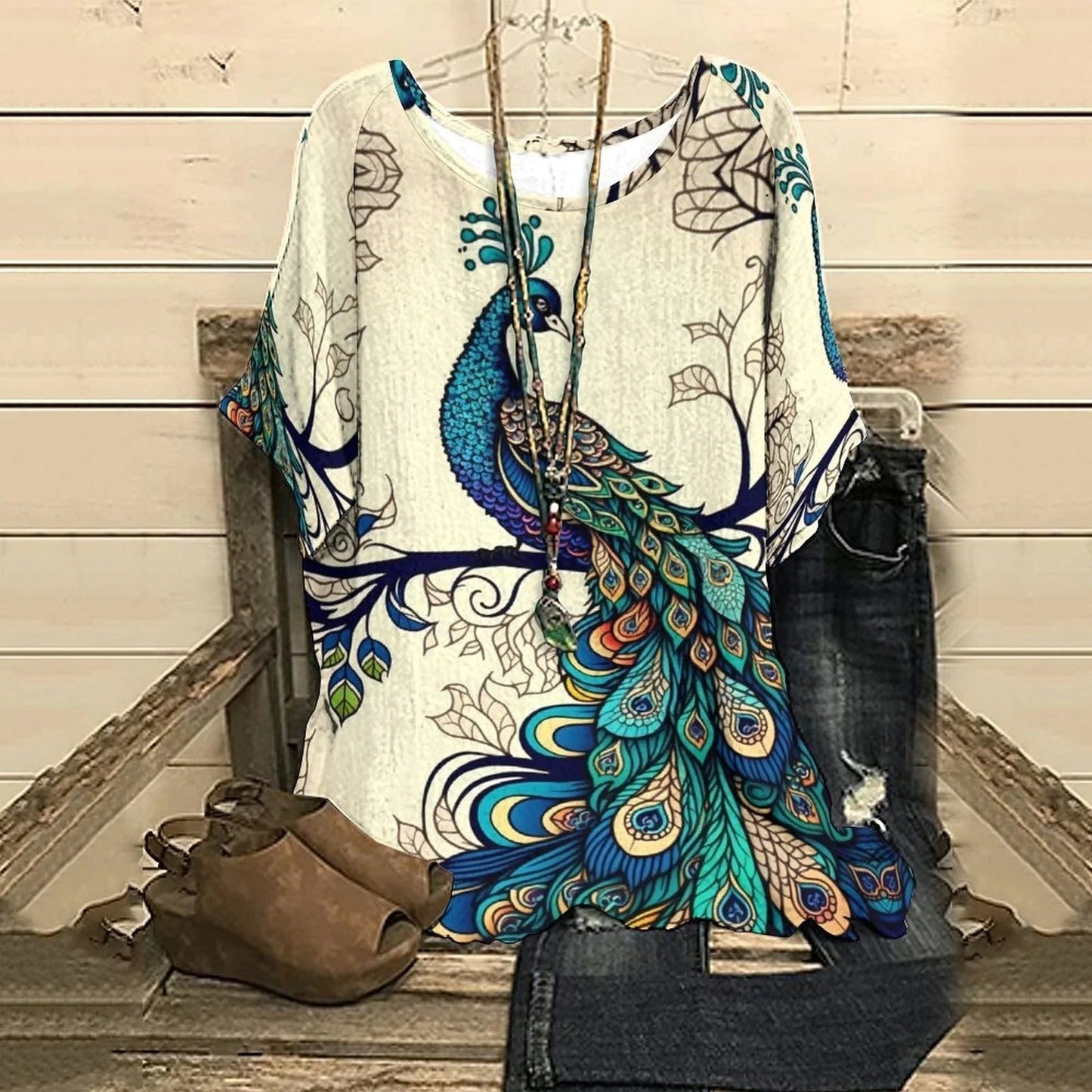 Fudus Damen T-Shirt, lässiger Schnitt