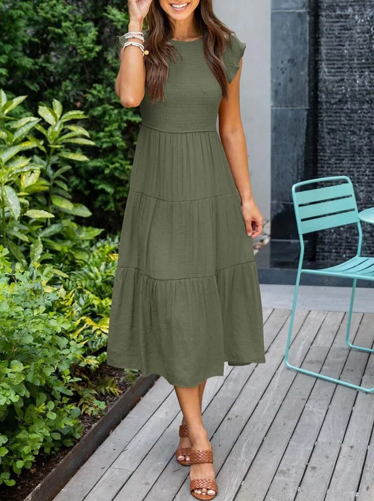 Midikleid mit Flatterärmeln für Damen