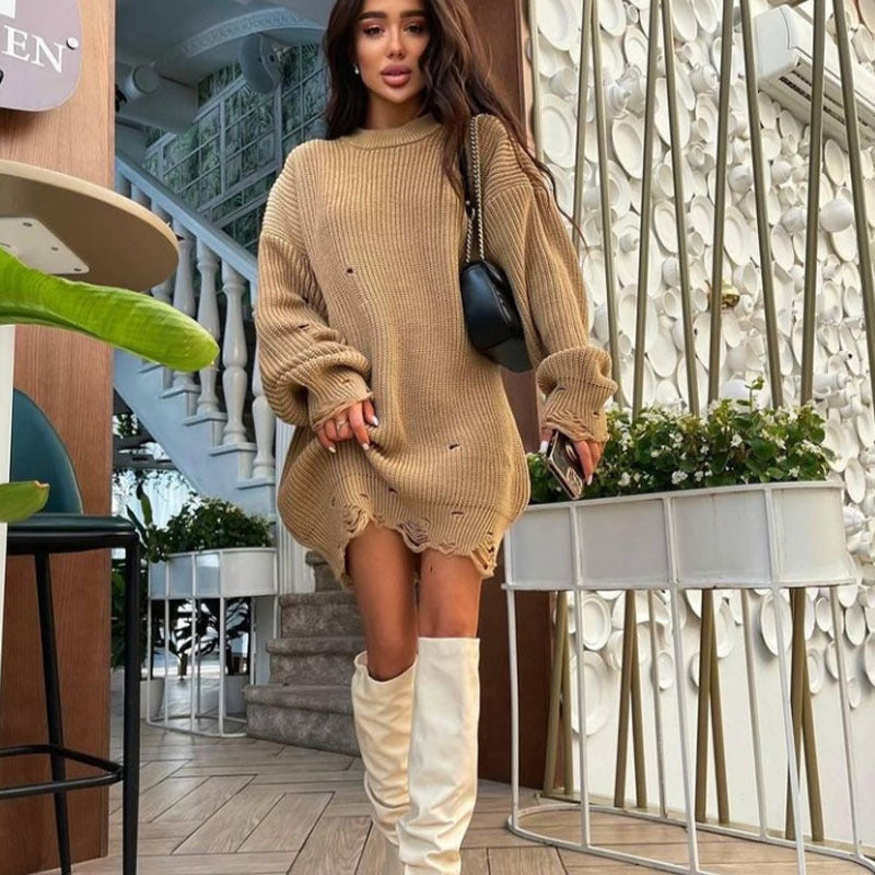 Extra large ripped sweater
