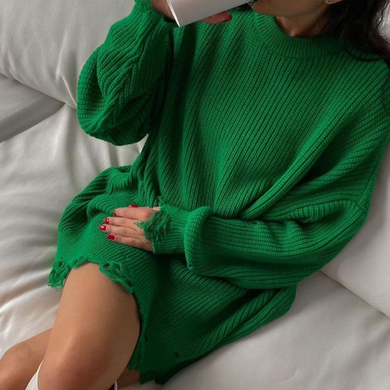 Extra large ripped sweater